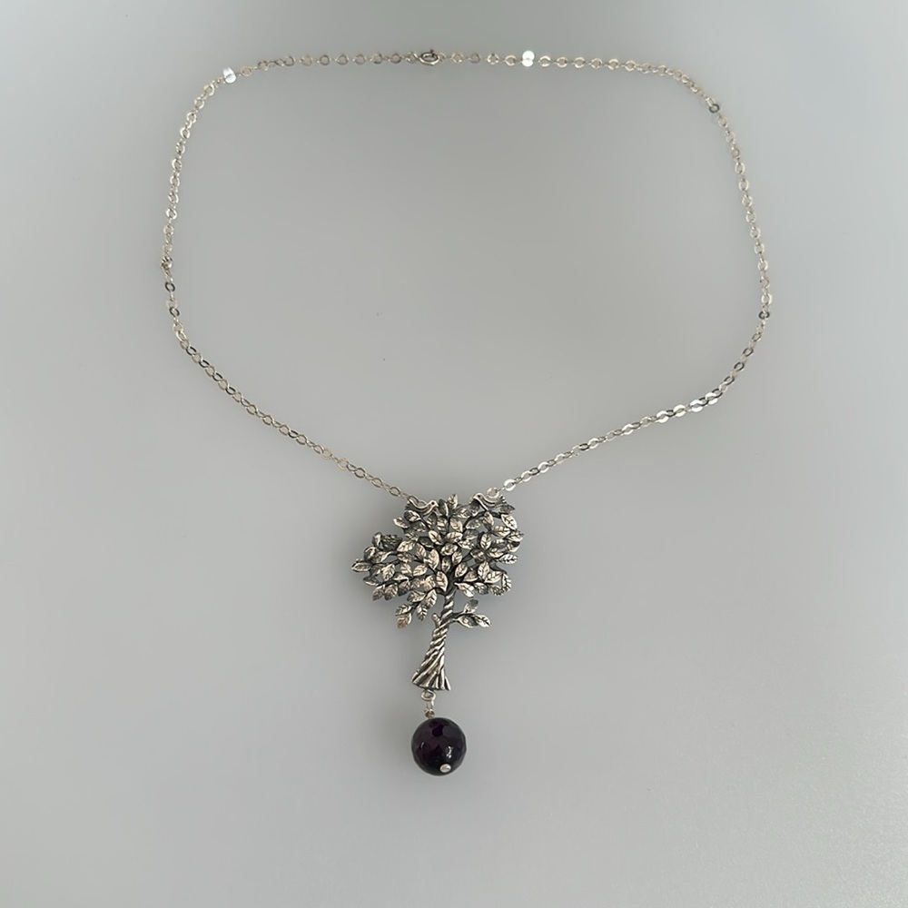 Citlaly 925 Silver amethyst Necklace with Intricate Pendant - Picture 4 of 8